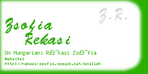 zsofia rekasi business card